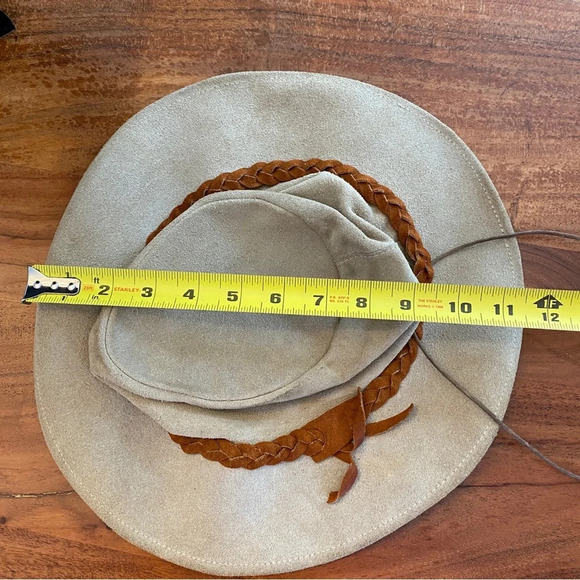 Pakflat Australian Bush Hat Handcrafted Genuine Suede Leather - Picture 11 of 15